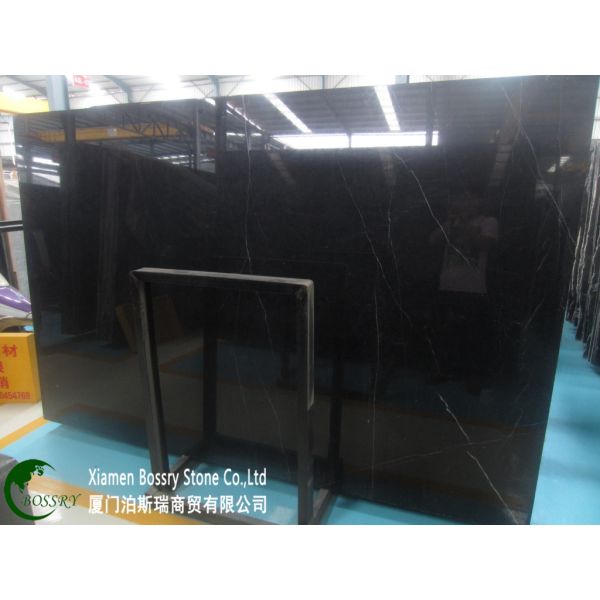 Buy Black Marble Nero Marquina Slab Tile at wholesale prices
