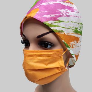 S&J Digital printing disposable spunlace non woven color 4 ply surgeon face mask