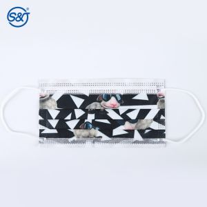 S&J 3ly Patterned Custom Face Mask Factory Cheap Price Disposable Medical Mask