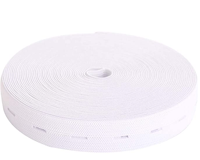 Wholesale button elastic band underwear elastic waistband adjustable buttonhole