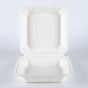 Disposable bagasse pulp food storage containers