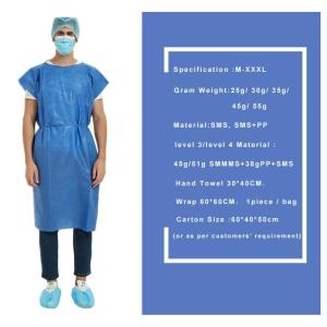 Anti-Static Disposable Patient Gown Waterproof Dustproof Sterile Disposable