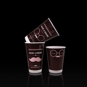 Mustache glasses wholesale paper milk tea coffee cups