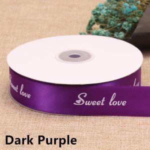 2.5cm Sweet Love Grosgrain Polyester Ribbons For Flower Gift Birthday Cake