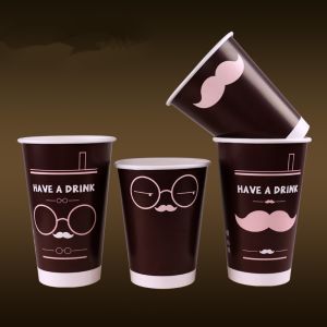 Mustache glasses wholesale paper milk tea coffee cups