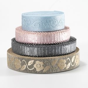 Elastic bra shoulder strap women underwear lingerie elastic strap shiny jacquard plush picot nylon band