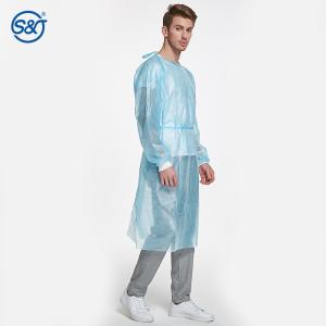 S&J Disposable Impermeable Isolation Gown PE Coating Over PP Layer for Excellent