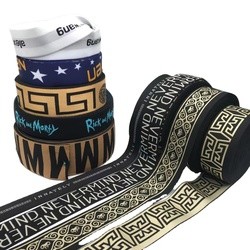 Soft sewing customized printed jacquard elastic band underwear elastic tape for