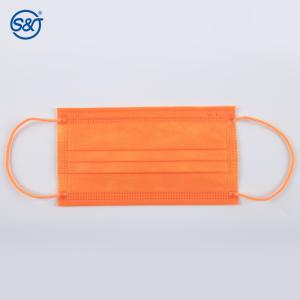 High saturation disposable orange non woven color 3 ply surgeon face mask