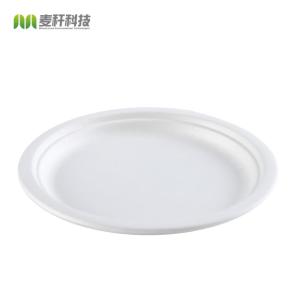 China Wholesale Green Bagasse Pulp Food Containers Disposable Plate on sale