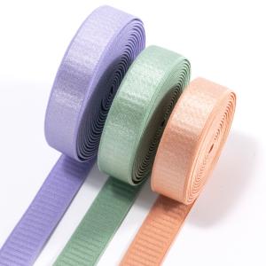 Eco-friendly edge shiny 2.5cm elastic shoulder belt for underwear bra elastic strap