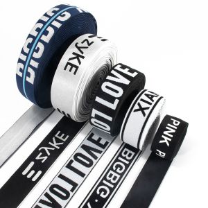 Custom print designer wide elastic band with brand for lace hair lace melt band