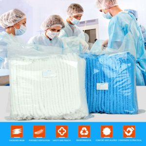 S&J Medical Elastic Disposable Non Woven Cap Doctor Nurse Bouffant Cap