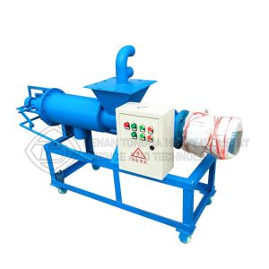 Screw extrusion automatic cow dung solid-liquid separator with biogas slurry