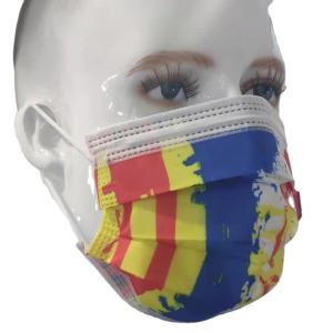 3-Ply Fashion Disposable Printed Face Mask Respirator Nonwoven Cute Colorful