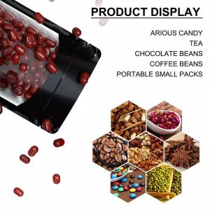 Food Packaging Candy Aluminum Foil Black Window Front Stand Up Plastic Pouch Bag