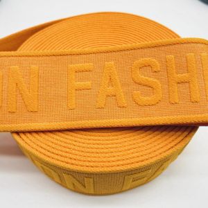 Customized design letter printed knitted Jacquard underwear elastic ribbon tape