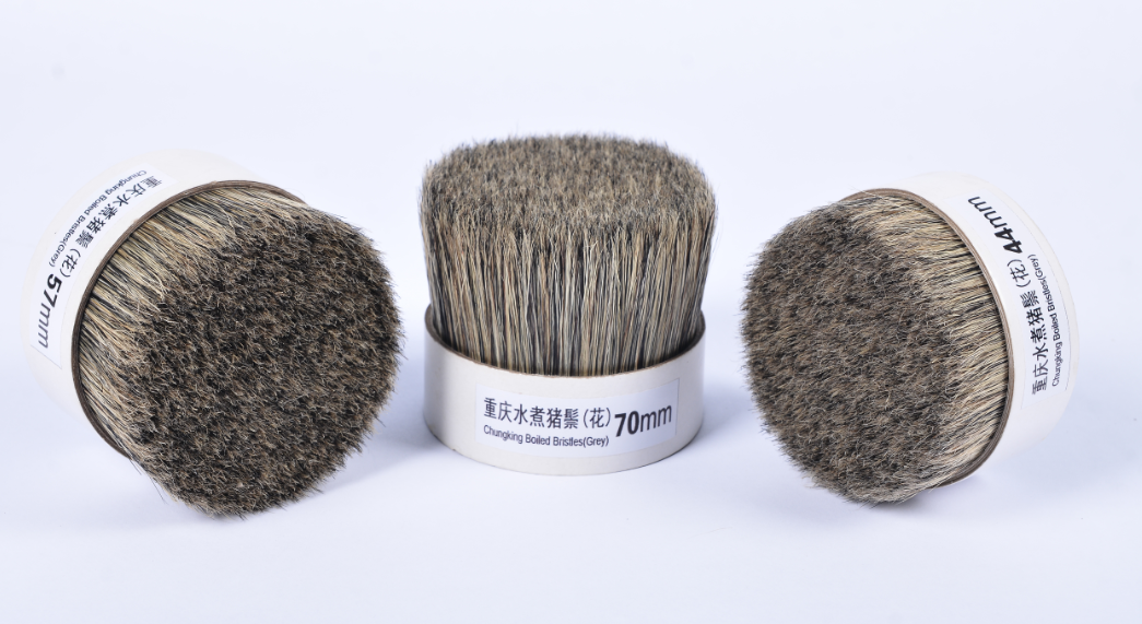 Grey boiled bristles