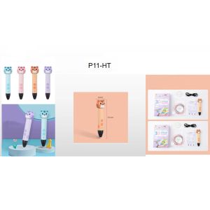 Children use 3D printing pens to make various modeling items by hand