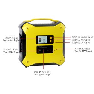 2000w Lifepo4 Ups Solar Generator System Lithium 2000 Portable Solar Camping