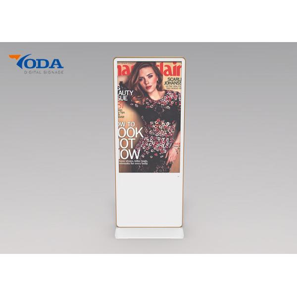 Full HD Floor Standing Advertising Displays Touch Screen Android OS Opening