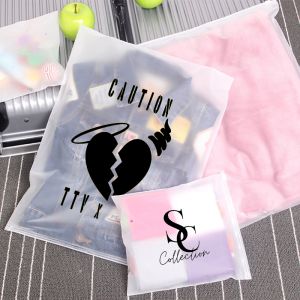 Custom Printed Matte Frosted Slider Waterproof Pe Zip Plastic Bag For Baby