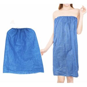 Beauty Sauna Massage Disposable Pink Spa Robes Dress Strapless