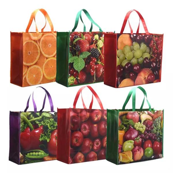 Non Woven Foldable Shopping Bag PP Nonwoven Reusable Large Tote Grocery Bags Non