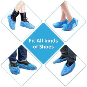 Factory Direct Wholesale CPE Shoe Cover Blue Hospital Shoe Covers 40x17cm
