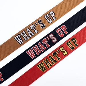 Custom adjustable jacquard webbing durable wide woven nylon webbing pp webbing