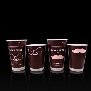Mustache glasses wholesale paper milk tea coffee cups