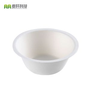 White Compostable Biodegradable Disposable Bowl Food Container