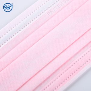 S&J Disposable Protective "Secure+" Surgical Face Mask Light Pink ASTM LEVEL3