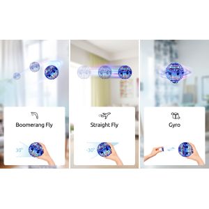 RGB Mini Drone, Spinner 360° Rotating Levitation UFO Flying Ball Toys-Christmas