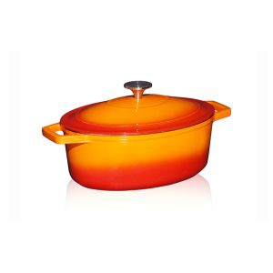 Quality 4.7 Quart Oval Enameled Cast Iron Casserole for sale