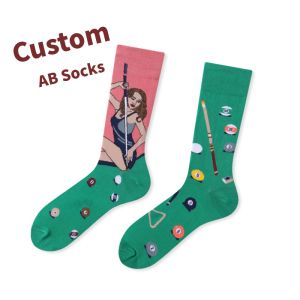 Quality OEM Ab Contrast Cartoon Novelty Women Crew Socks Creativity Custom Design Socks for sale