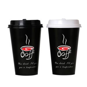 Flexo Printing 10oz To Go Hot Coffee Disposable Cups With Lids 100ml - 700ml
