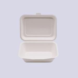7x5 inches sugarcane pulp bagasse hoagie hinged container