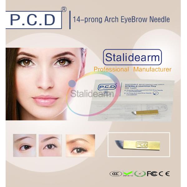 Buy PCD Eyebrow Embroidery Pen 14 Prong Micro Blading Embroidery Needles at wholesale prices