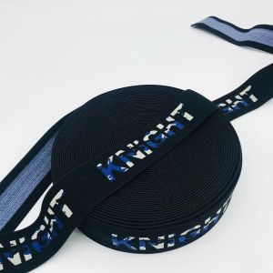 Printing logo Jacquard Elastic Bands 40mm Nylon Fabric Elastic Ribbons Stretch