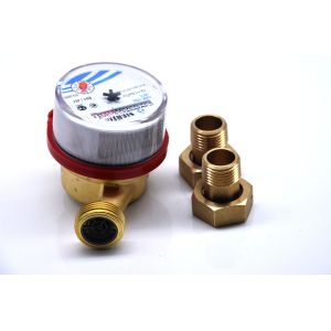 Class B Brass Body Domestic Single Jet Cold Water Meter Oem Iso4064