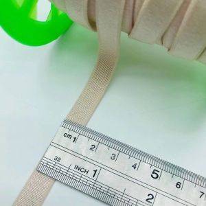 Custom Bra Elastic Band Black White Shiny Fold Over Elastic Trimming Ribbon