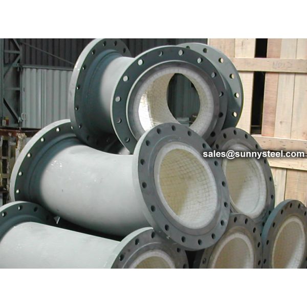 Buy Wear Resistant Ceramic Tile Lined Pipe With Holes at wholesale prices