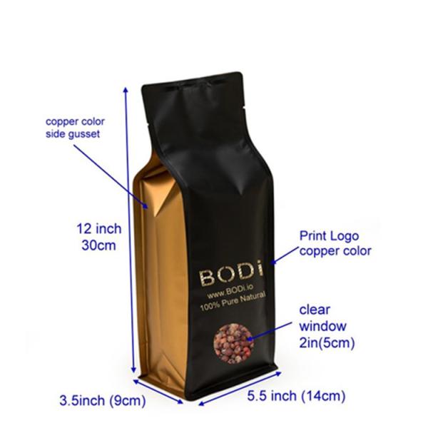 Custom 250g 500g 1kg Aluminum Foil Bag Matte Standup Smell Proof