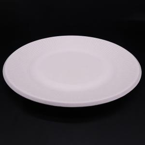 Biodegradable Food friendly fully Bagasse 7 inch Round Lace Plates