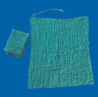 Buy Prewashed  Green  Lap  Sponges 40X80-6PLY 40S / 40S / 30X20 mesh at wholesale prices