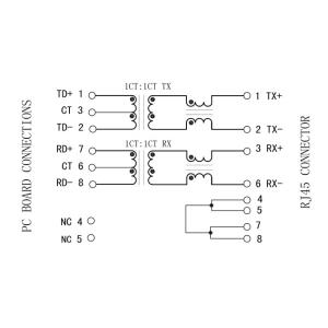 J1006F01PNL | LPJ1006BBNL RJ45 Modular Jack 10/100Base-T Connectivity