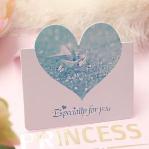 White Cardboard Thank You Card Heart Shape Decoration Gift Card