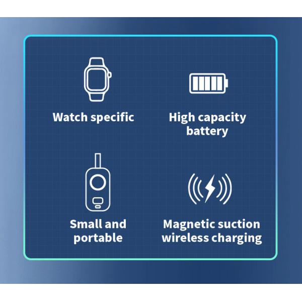 2500mAh Power Bank Portable Wireless Watch Charger With Digital Display