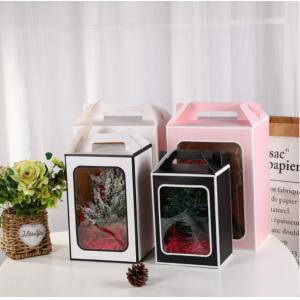 Gift Custom Printed Corrugated Boxes Windowed Handled Valentine'S Day Surprise